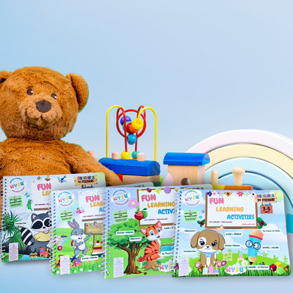 Learn with Bunny. Fun Learning Activities Book with REUSABLE Stickers and WIPE-CLEAN Pages