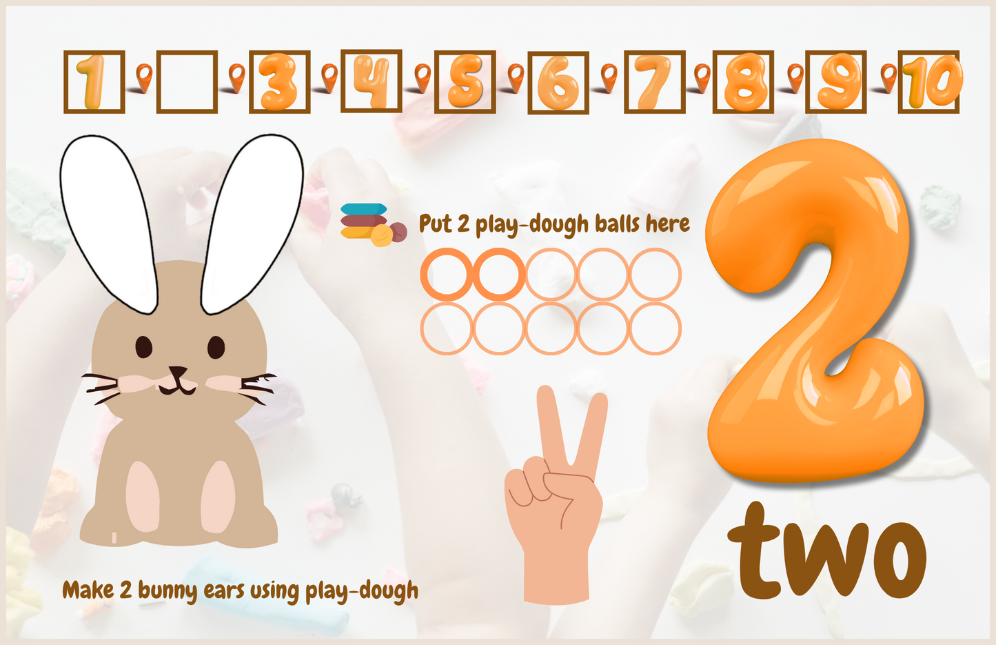 Fully Laminated Play-dough Mats To Learn Numbers