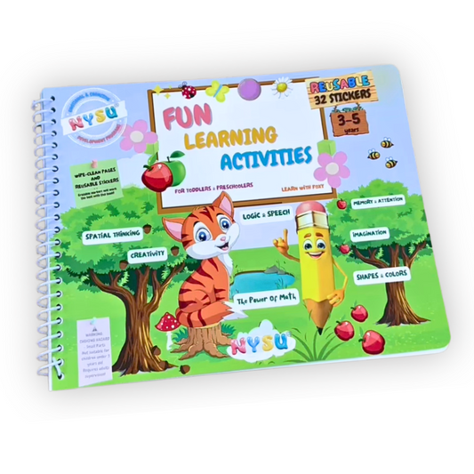 Learn with Foxy. Fun Learning Activities Book with REUSABLE Stickers and WIPE-CLEAN Pages